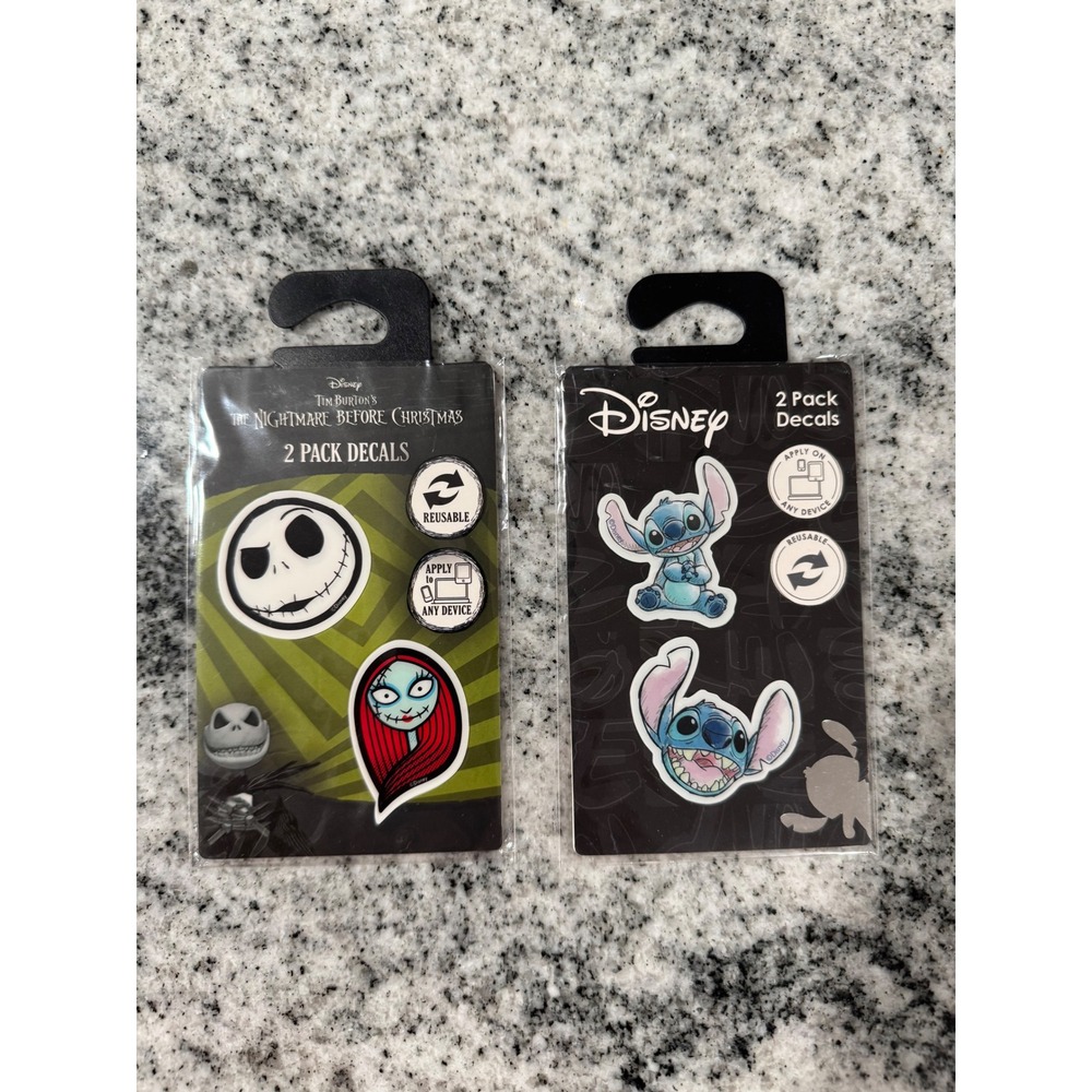 Disney Nightmare Before Christmas & Stitch 2‎ Pack Decals Reusable